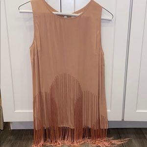 Twelfth street by Cynthia Vincent fringe top-SP/S
